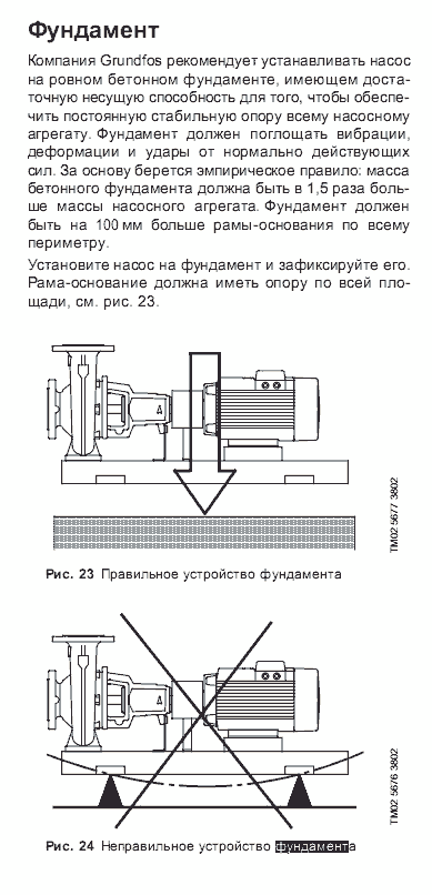 Инструкция по монтажу насоса NK Grundfos